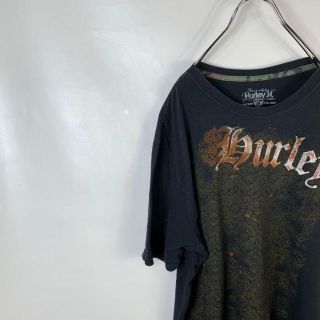 ハーレー(Hurley)のD225 ハーレー　ビッグプリント　XL 黒　ブラック　半袖　Tシャツ(Tシャツ/カットソー(半袖/袖なし))