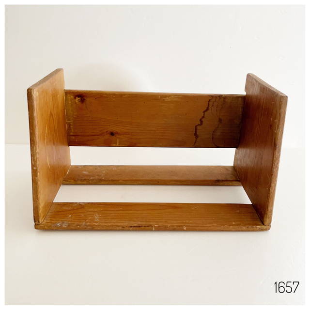 木製本棚　ブックスタンド　ディスプレイラック　アンティーク　古道具 - 2