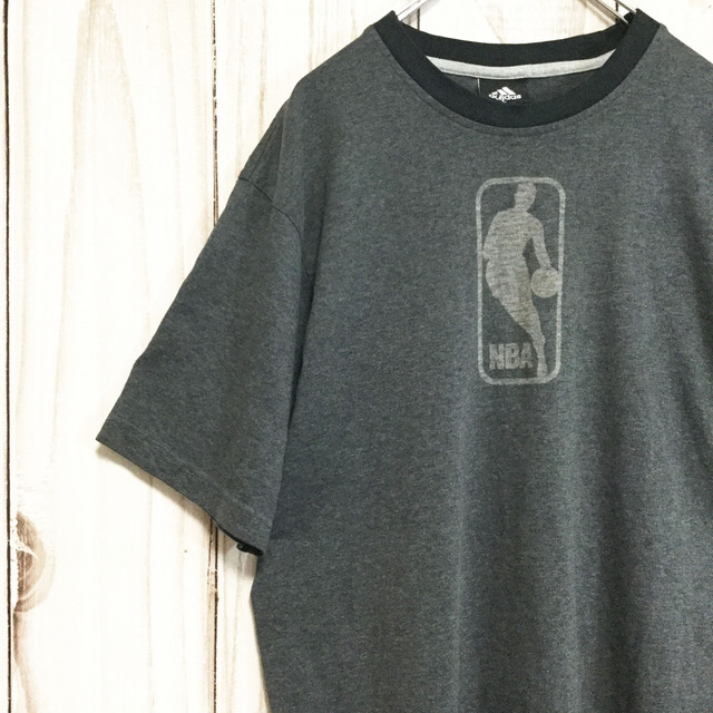 アディダス NBA 半袖Tシャツ グレー Ｌ ビッグロゴ