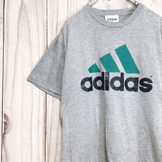 アディダス(adidas)の【デカロゴ】アディダス 半袖Tシャツ パフォーマンスロゴ グレー L(Tシャツ/カットソー(半袖/袖なし))