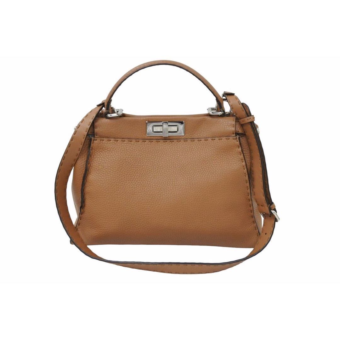 FENDI フェンディ ハンドバッグ セレリア ピーカブー ブラウン