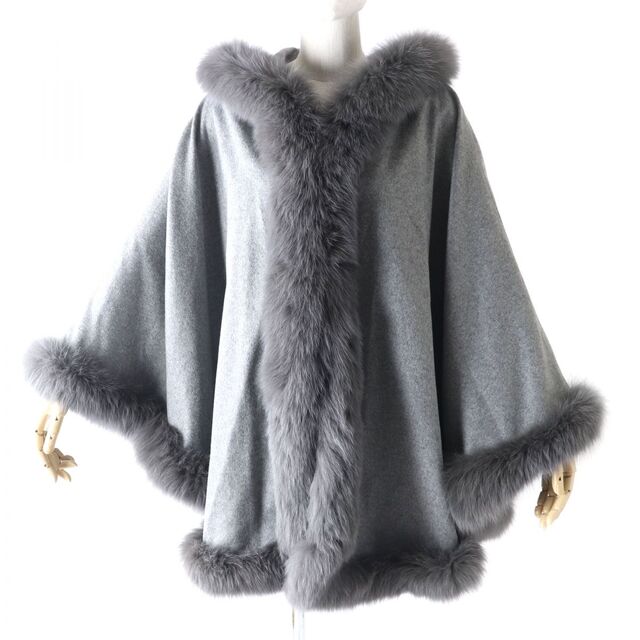 【美品】SAGA FURS  サガファー　ショール　ポンチョ　ケープ　ストライプ