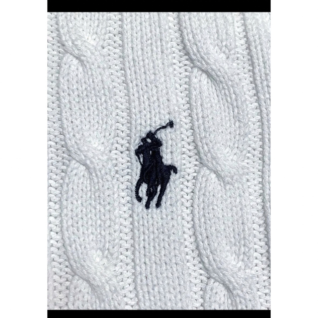 Ralph Lauren(ラルフローレン)のラルフローレン カーディガン ファスナー ニット ホワイト NO1189 レディースのトップス(カーディガン)の商品写真