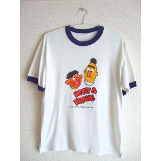 USA製 セサミストリート ビンテージ リンガーTシャツ BERT&ERNIE-