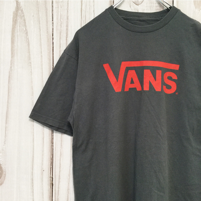 【ビッグロゴ】バンズ 半袖Tシャツ ダークグレー VANS M