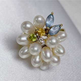 タサキ(TASAKI)のK18タサキ TASAKI パール リング D0.02ct (リング(指輪))