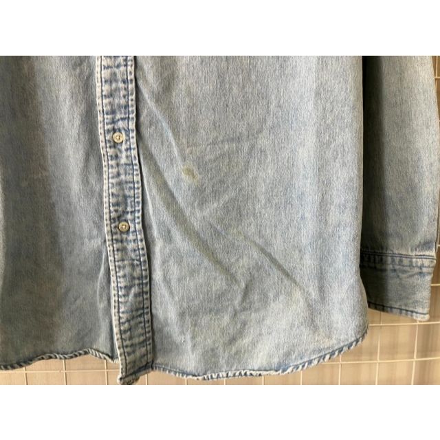 POLO RALPH LAUREN(ポロラルフローレン)のポロバイラルフローレン 80s デニムシャツ 緑タグ ヴィンテージ メンズのトップス(シャツ)の商品写真