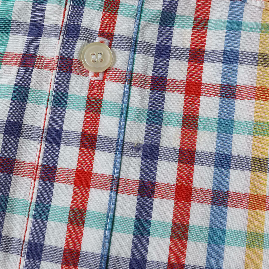 Supreme シュプリーム シャツ サイズ:L 初期モデル マルチカラー チェック 半袖シャツ 90s ホワイト マルチカラー 白 トップス カジュアルシャツ 【メンズ】