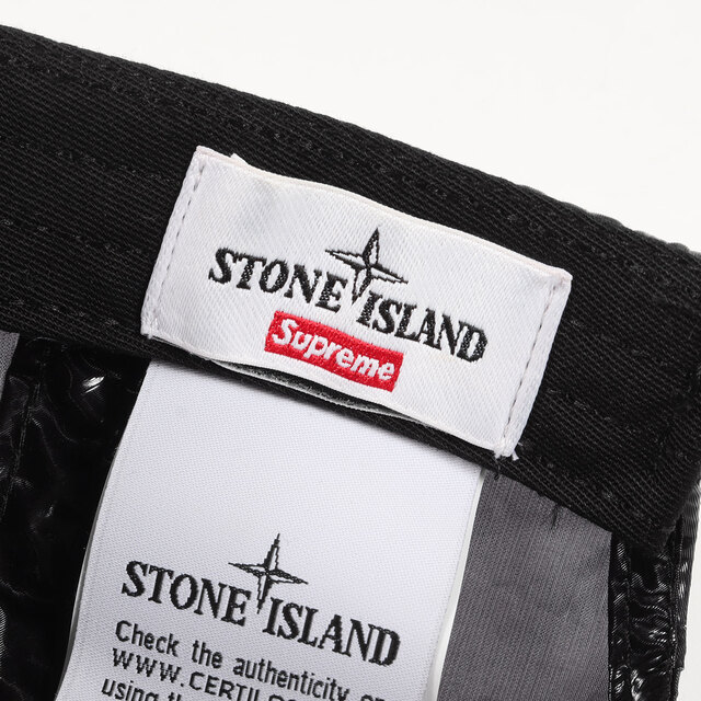 Supreme シュプリーム キャップ Stone Island ストーン アイランド ニュー シルク ライト 6パネルキャップ New Silk Light 6-Panel 7025902S5 19SS 帽子 ブラック 黒 アメリカ製 【メンズ】【美品】 3