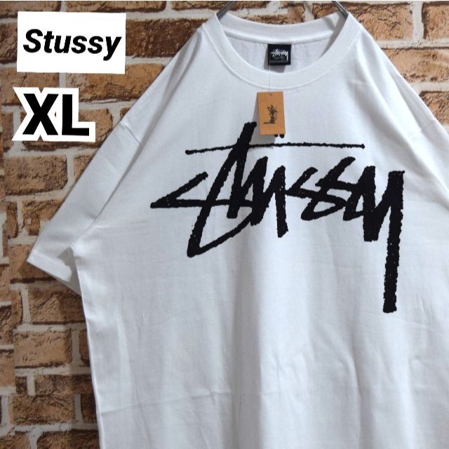 10%OFF 《ステューシー》正規 新品タグ バックビッグロゴ ホワイトXXL