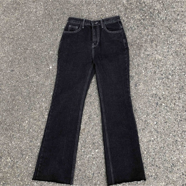 JOHN LAWRENCE SULLIVAN(ジョンローレンスサリバン)の90s vintage フレアパンツ　メンズ　ウエスタンベルボトム　黒デニム メンズのパンツ(デニム/ジーンズ)の商品写真