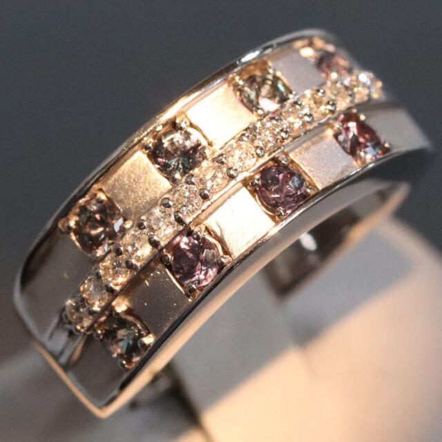 K18WGカラーチェンジガーネットダイヤモンドリング G0.57 9.2g | www