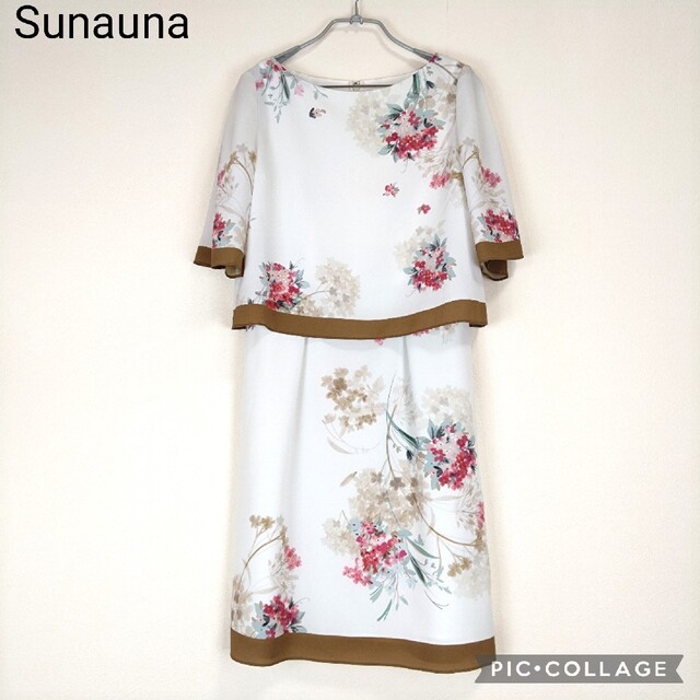 SunaUna - スーナウーナ セットアップ風フラワーワンピースの通販 by