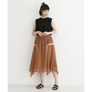 メルロー(merlot)の新品 merlot(メルロー) アシメントリースカート(ロングスカート)