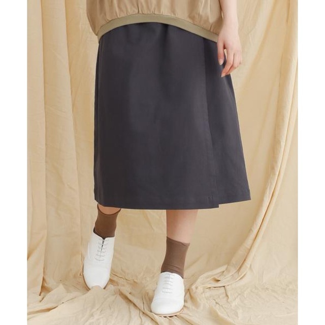merlot(メルロー)の新品 merlot メルロー ラップ風コットンタイトスカート レディースのスカート(ロングスカート)の商品写真