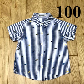 ファミリア(familiar)のfamiliar ファミリア ストライプ 車刺繍 半袖ブラウス Tシャツ 100(Tシャツ/カットソー)
