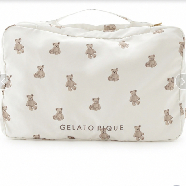 gelato pique(ジェラートピケ)の新品未使用　ジェラートピケ　くま　トラベルポーチLサイズ レディースのファッション小物(ポーチ)の商品写真