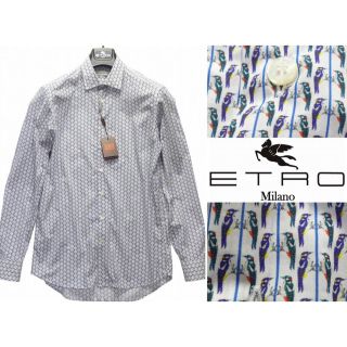 エトロ(ETRO)の50,000円新品ETROエトロ★トロピカル南国鳥シャツ【44cm＝日本4XL】(シャツ)