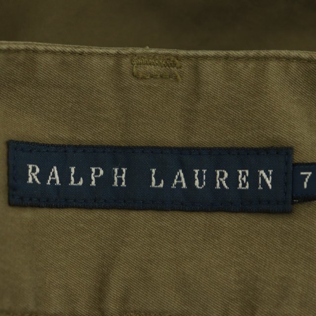 Ralph Lauren(ラルフローレン)のラルフローレン RALPH LAUREN 台形スカート ミニ ベルト付き カーキ レディースのスカート(ミニスカート)の商品写真