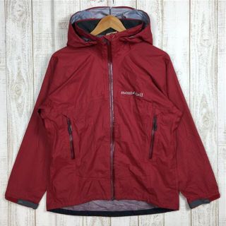 モンベル(mont bell)のWOMENs M  モンベル レイントレッカー ジャケット ブリーズドライテック3L防水透湿 レインシェル フーディ MONTBELL 1128461 レッド系(その他)