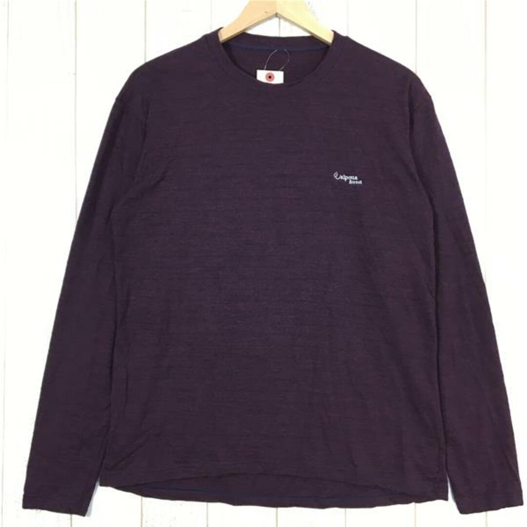 MENs L  ワイポウア ミッドウェイト メリノウール ロングスリーブ クルー Midweight Merinowool Long Sleeve Crew ロンT Tシャツ ベースレイヤー WAIPOUA ボルドー パープル系 メンズのメンズ その他(その他)の商品写真