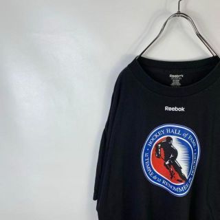 リーボック(Reebok)のD306 リーボック　ビッグプリント　プリントロゴ　XL 黒　半袖　Tシャツ(Tシャツ/カットソー(半袖/袖なし))