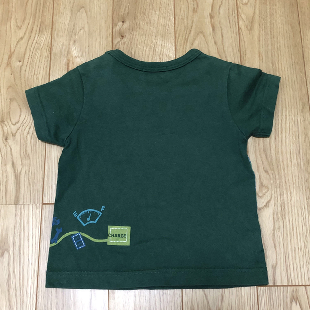 familiarファミリア グリーン 緑 車 鍵 イラスト 半袖 Tシャツ 90