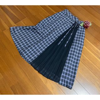 ブルーレーベルクレストブリッジ(BLUE LABEL CRESTBRIDGE)の定価26,400円！ブルーレーベルクレストブリッジプリーツチェックスカート(ロングスカート)