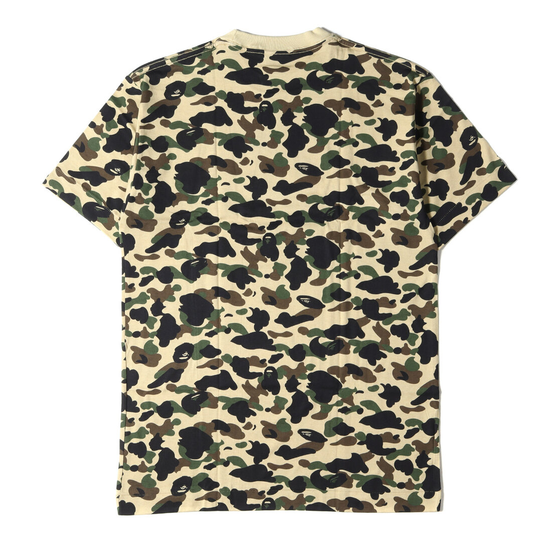 A BATHING APE ア ベイシング エイプ Tシャツ サイズ:L 全面 1stカモ 猿迷彩 クルーネックTシャツ 00s イエローカモ トップス カットソー 半袖 【メンズ】