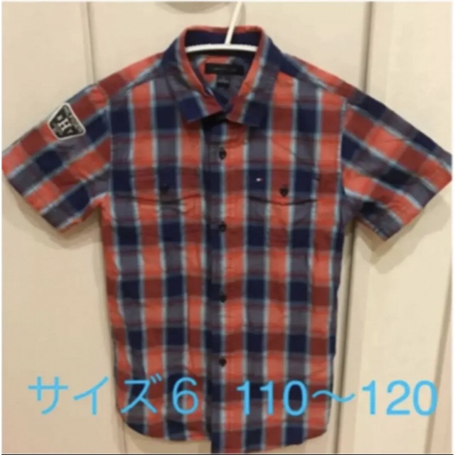 TOMMY HILFIGER(トミーヒルフィガー)のTOMMY HILFIGER  チェックシャツ　半袖　110㎝ キッズ/ベビー/マタニティのキッズ服男の子用(90cm~)(その他)の商品写真