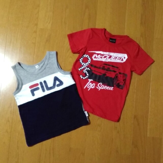 FILA(フィラ)の110cm☆FILA/Disney カーズ タンクトップ Tシャツ 2点セット キッズ/ベビー/マタニティのキッズ服男の子用(90cm~)(Tシャツ/カットソー)の商品写真