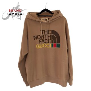 グッチ(Gucci)の新品未使用 GUCCI グッチ THE NORTH FACE コラボ Sサイズ ブラウン 茶 イエロー 黄 レッド 赤 ブルー 青 コットン パーカー メンズ 402152 【中古】(パーカー)