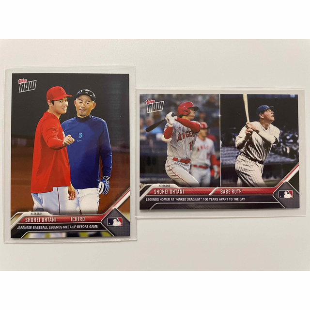 Topps now 大谷翔平選手 イチロー氏 ベーブルース氏 2枚セットの通販