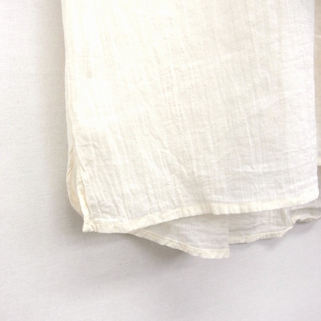 coen(コーエン)のコーエン coen ノーカラー シャツ ブラウス チュニック シワ加工 シンプル レディースのトップス(シャツ/ブラウス(半袖/袖なし))の商品写真