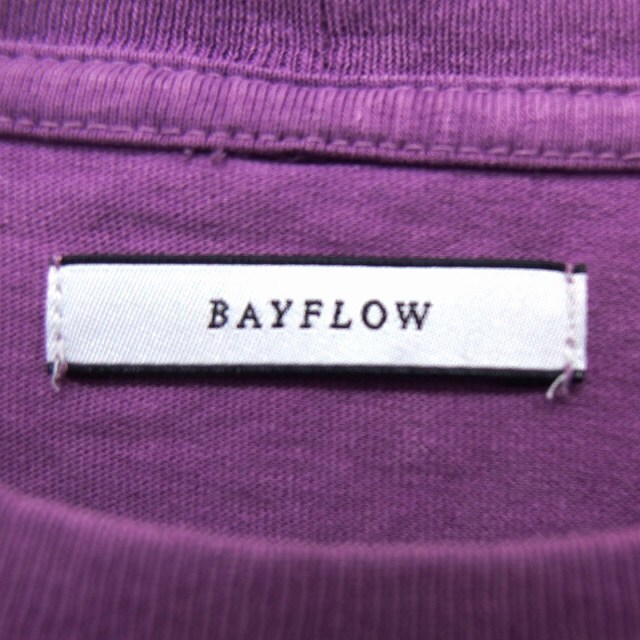 BAYFLOW(ベイフロー)のベイフロー カットソー Tシャツ クルーネック コットン 綿 リブ 刺繍 半袖  メンズのトップス(Tシャツ/カットソー(半袖/袖なし))の商品写真