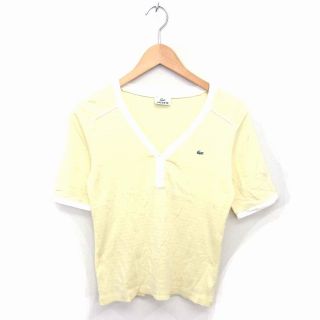 ラコステ(LACOSTE)のラコステ 国内正規品 カットソー Tシャツ ボーダー 半袖 42 イエロー(カットソー(半袖/袖なし))