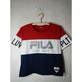 フィラ(FILA)の8447　フィラ　レディース　切り替え　ロゴ　デザイン　tシャツ　部分メッシュ(Tシャツ(半袖/袖なし))