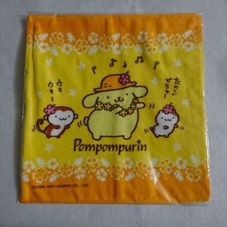 ポムポムプリン(ポムポムプリン)の【新品、未使用】タオルハンカチ　Pompompurin　ポムポムプリン(タオル/バス用品)