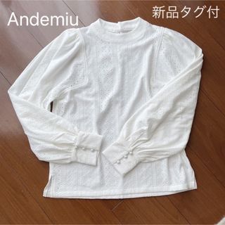 アンデミュウ(Andemiu)の新品タグ付　Andemiuレースジャガードカットソー(カットソー(長袖/七分))