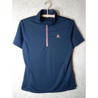 ルコックスポルティフ(le coq sportif)の8453　ルコック　スポルティフ　レディース　半袖　ジップ　デザイン　シャツ(Tシャツ(半袖/袖なし))