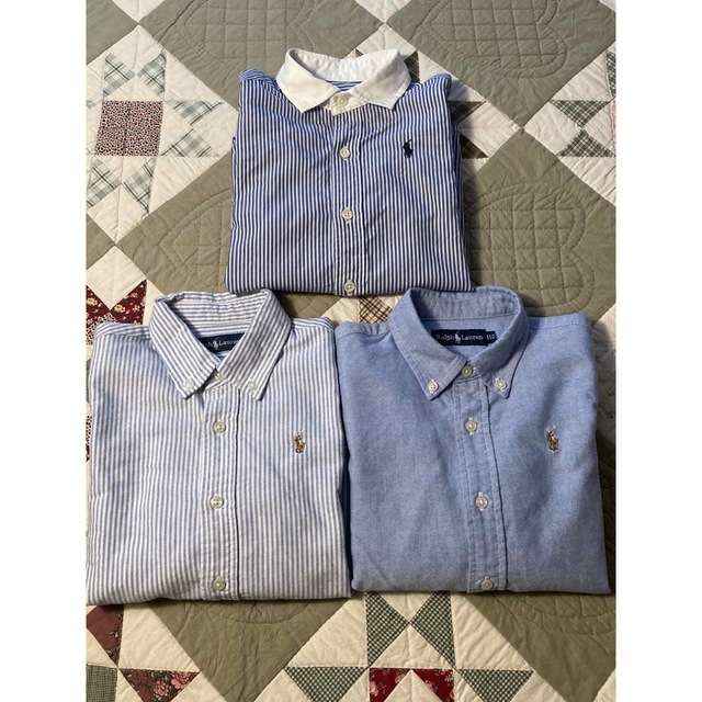 Ralph Lauren(ラルフローレン)のキッズRalphLauren 長袖シャツ100-110 3枚セット キッズ/ベビー/マタニティのキッズ服男の子用(90cm~)(ブラウス)の商品写真