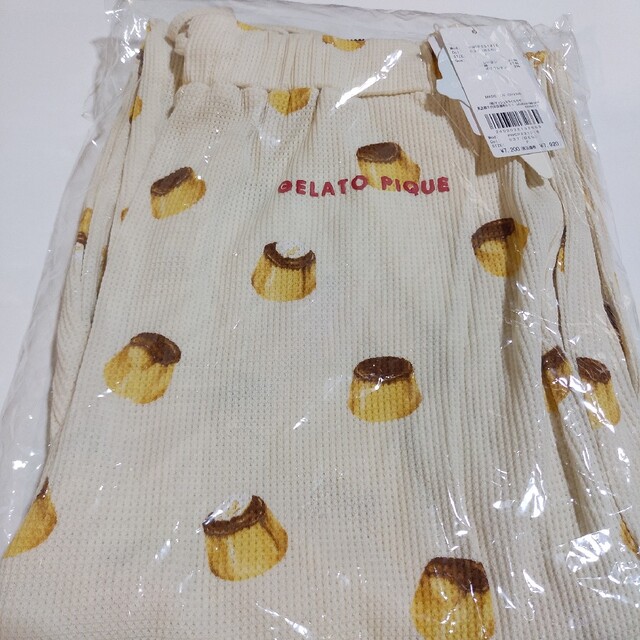 トレンド 新品タグ付 ジェラートピケ プリン柄上下セット Tシャツ