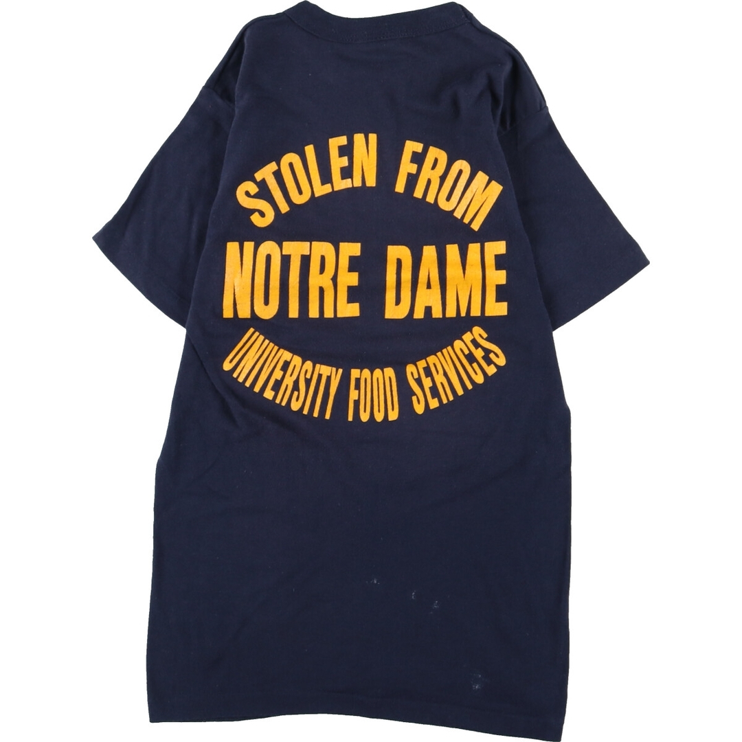 80年代 チャンピオン Champion NOTREDAME ノートルダム大学 ファイティングアイリッシュ トリコタグ カレッジTシャツ USA製 MEDIUM レディースS ヴィンテージ /eaa337500