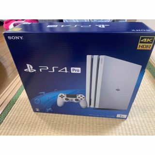 プレイステーション4(PlayStation4)の【美品】PS4 Pro CUH-7200B 1TB グレイシャーホワイト(家庭用ゲーム機本体)