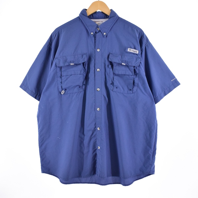 コロンビア Columbia PFG 半袖 ボタンダウン フィッシングシャツ メンズL /eaa337171