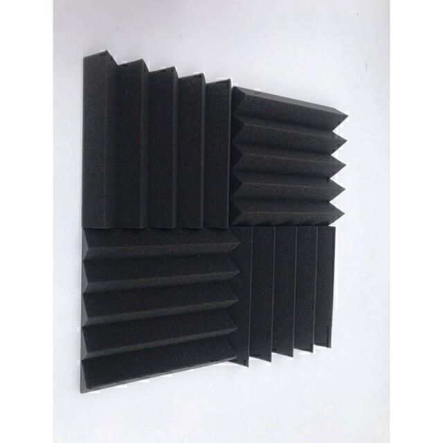 吸音材 ONE STEP 吸音材質ポリウレタン 消音 騒音 防音 吸音対策 室内装飾 楽器 ピアノ室 カーオーディオ (96枚, ブラック) - 5