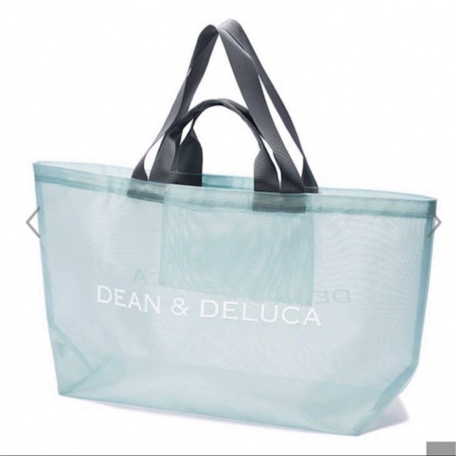 DEAN & DELUCA(ディーンアンドデルーカ)のDEAN & DELUCAメッシュトート ミントブルーBIGサイズ 新品未使用♪ レディースのバッグ(トートバッグ)の商品写真