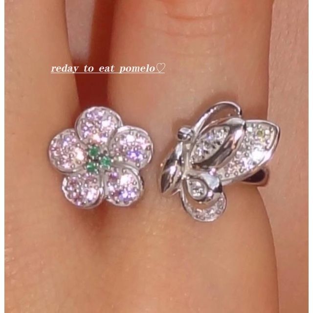 RTEP flower&butterfly ring フラワー蝶々リング 指輪 レディースのアクセサリー(リング(指輪))の商品写真