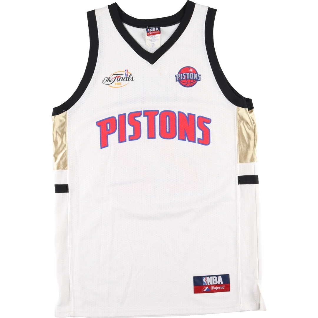 Majestic NBA DETROIT PISTONS デトロイトピストンズ メッシュタンクトップ ゲームシャツ USA製 メンズM /eaa337633