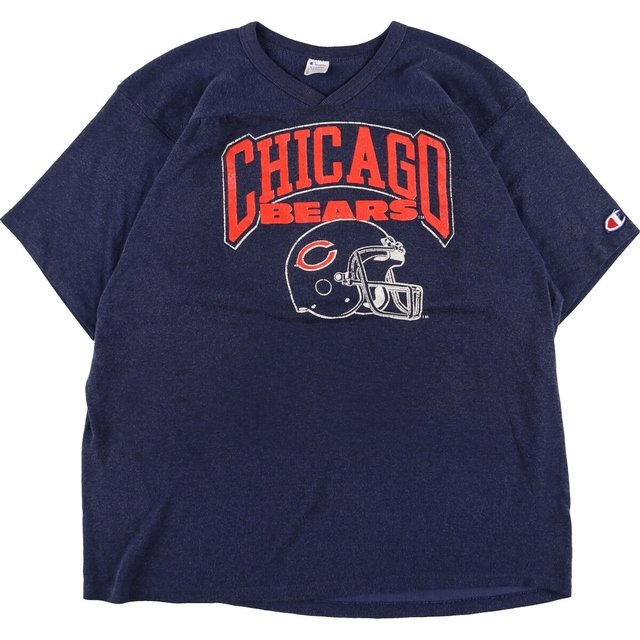 80年代 チャンピオン Champion トリコタグ NFL CHICAGO BEARS シカゴベアーズ スポーツプリントTシャツ USA製 メンズXXL ヴィンテージ /eaa310990